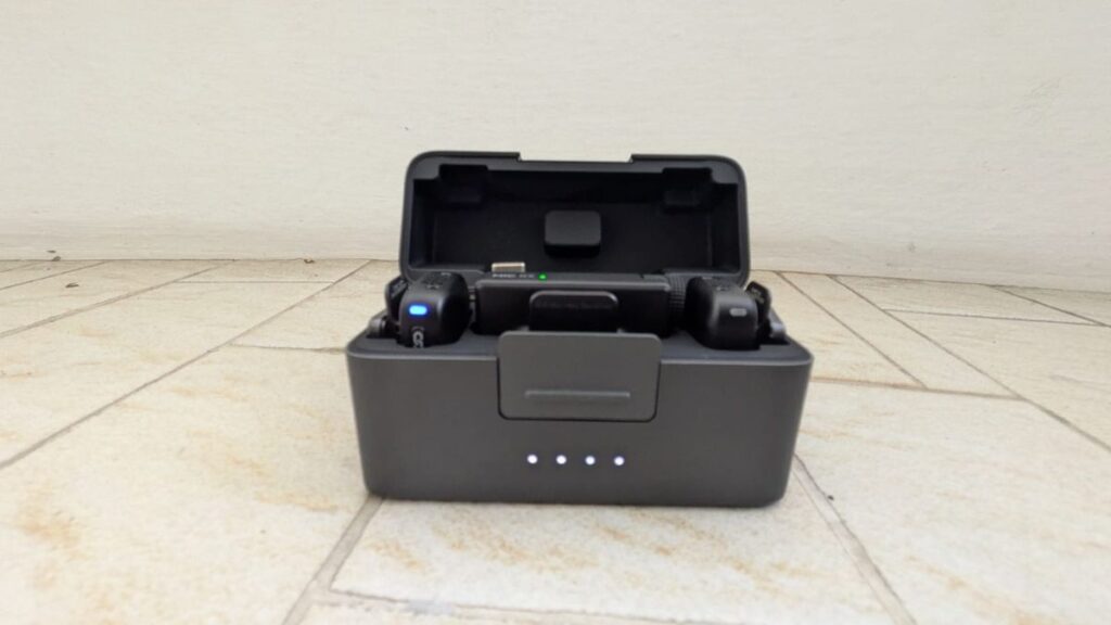 The DJI Mic Mini with the case